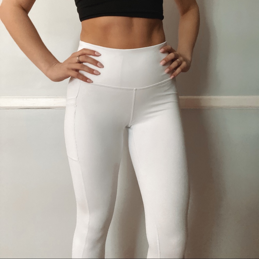 White Workout Leggings- Lululemon DUPE!